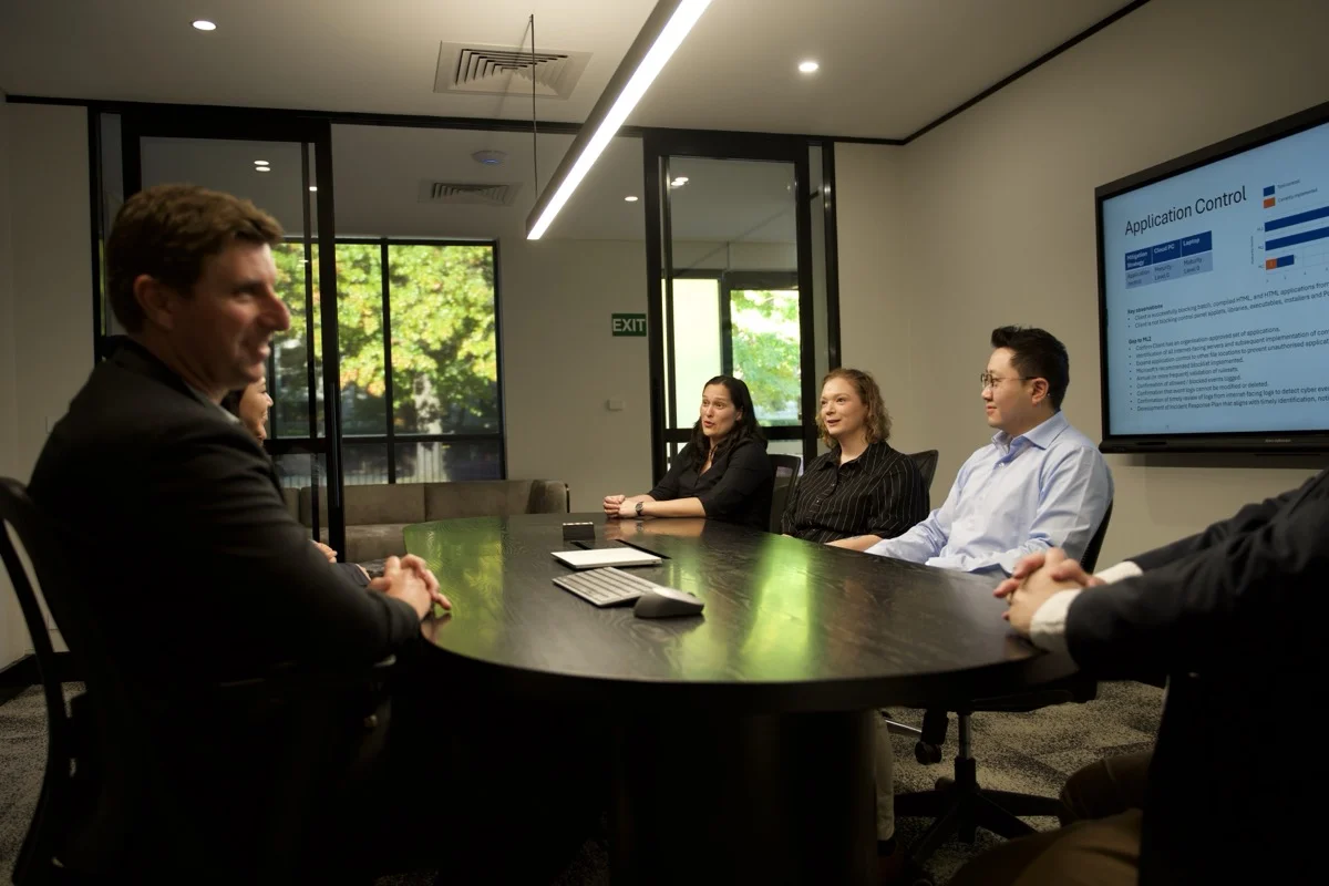 Strategic Cyber team in a working session